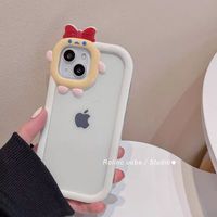 Coque de téléphone transparente antichoc et étanche avec cadre dégradé pour iPhone 14, design de luxe, petite et mignonne, protection anti-chute