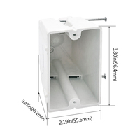 USLINSKY-Boîtier électrique en fibre de verre 1 groupe, 22.5 Cu, 2.25x3.84x3.56 pouces, résistant au feu, pour interrupteur/sortie (60 pièces/boîte)