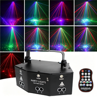 Projecteur laser YSH 9 faisceaux, lumière de fête disco, LED RGBW, stroboscope, lumières de discothèque pour bar, parc à thème avec contrôle DMX et vocal.