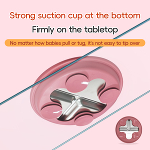 Assiette à ventouse écologique en acier inoxydable pour tout-petits avec manchons en silicone amovibles, sans BPA, incassable, ensemble repas bébé compartimenté - Product Image 5