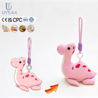 Uyeah CE EN71 GRS Porte-clés personnalisé mignon mini-anime, poupée en peluche dragon dinosaure de dessin animé, jouet en peluche doux, cadeau
