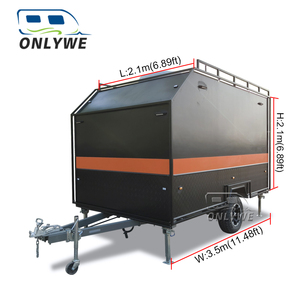 Remolque de <span class=keywords><strong>caravana</strong></span> todoterreno ONLYWE de 350 cm con baño interno, <span class=keywords><strong>ducha</strong></span> y cama doble, remolque de viaje resistente 4x4 - Product Image 1
