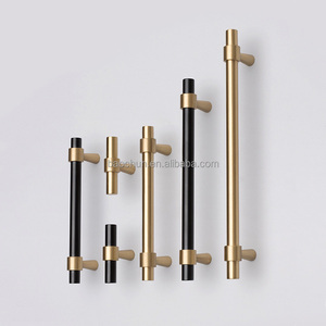 Puxador de Armário e Gaveta em Latão Puro Dourado, Estilo Nórdico Minimalista Francês, para Uso Hoteleiro - Product Image 3