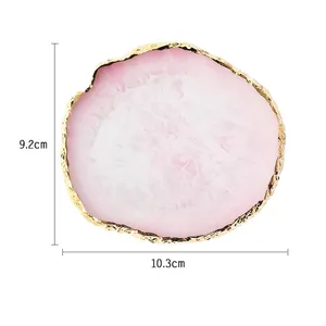 จานผสมสีเล็บอะคริลิคทรงกลม 1 ชิ้น ทำจากเรซิ่นลายหินอาเกต สำหรับทาสีเล็บปลอม ผสมสีเจล โชว์สีเจล อุปกรณ์ทำเล็บ - Product Image 5