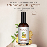Huile de croissance des cheveux afro biologique, sérum à l'essence de gingembre naturelle pour les hommes, chute de cheveux et traitement de la calvitie, fabricant chinois