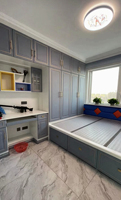 Escritorio de Computadora Combinado Multifuncional Moderno Independiente Personalizado con Armario Integrado para Dormitorio, Muebles para el Hogar