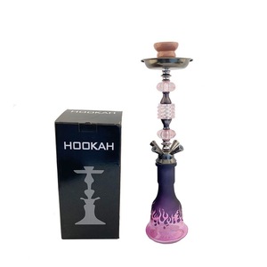 Mirror Finish Metal Hookah Set Glass Look 2 Hose <b>Portable</b> Shisha Pipe for <b>Bar</b> Lounge Use - Product Image 1