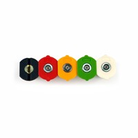 PROWORKZ Ensemble de buses pour nettoyeur haute pression à connexion rapide 1/4'' avec mode savon, codées par couleur 0 ° /15 ° /25 ° /40 °   Embouts de pulvérisation pour le detailing automobile