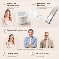 Nouvelle toilette intelligente moderne avec écran LED, en céramique noire, contrôle électronique automatique, bidet WC intelligent