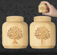Urna Moderna Ecológica de Madera con Diseño de Árbol de la Vida, con Caja de Ataúd con Sello Conveniente para Perros, Artículos para Mascotas, Urnas Funerarias