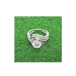 Emas 14K 18K kualitas tinggi dengan IGI terverifikasi Lab tumbuh berlian halus perhiasan cincin untuk pasangan tersedia dengan harga grosir