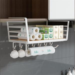Organisateur de rangement mural en acier pour cuisine, panier de rangement mural moderne avec design écologique - Product Image 1