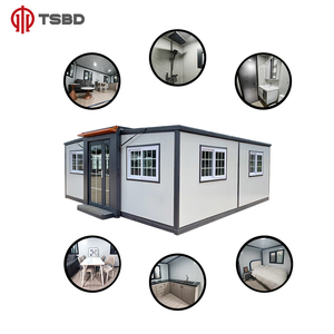 Maison conteneur préfabriquée de luxe en gros, mobile, pliable et extensible, de 40 et 20 pieds, en panneaux sandwich, pour bureaux, logements et ateliers - Product Image 3