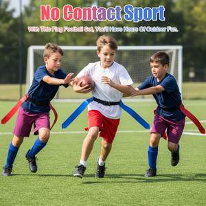 Sports Flag Football Webbing Waist Flag Bright Color Adjustable Competition <b>Training</b> <b>Equipment</b> PVC American Soccer Buckle Belt - Product Image 6