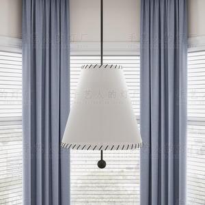 Lampe suspendue en tissu de style vintage français, ronde blanche, E27 Led, pour salon, chambre à coucher, restaurant, salon de thé, café - Product Image 4