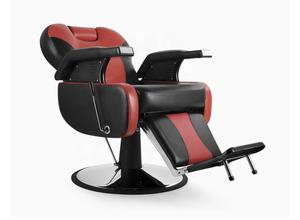 Chaise de barbier noire et rouge pour salon de beauté, chaise de salon de haute qualité, mobilier de coiffure pas cher avec grande pompe - Product Image 6
