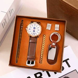 IStapromo Gifts Men's Fashion Watch Wallet Key Chain Perfume Set Father's Day Valentine's Day Birthday Gifts <b>Present</b> <b>Box</b> Luxury - Product Image 6