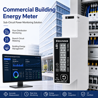 Compteur d'énergie monophasé sur rail DIN, moniteur de circuit de branche pour bâtiment commercial, 100A, connexion directe, Modbus RTU, LCD, CE, 18mm, 1DIN