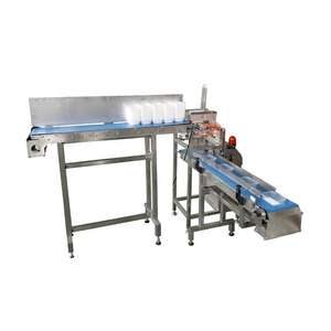 <span class=keywords><strong>Machine</strong></span> d'emballage automatique pour plateaux de viande congelée (steaks) avec peseuse combinée linéaire à bande - Product Image 5