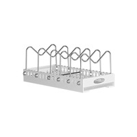 Range-tout de cuisine moderne silencieux et coulissant, multi-emplacements, réglable, pour couvercles de casseroles, gain de place, peinture cuite