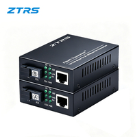 Convertisseur de média Fast Ethernet ZTRS 10/100M, fibre simple SC 20km, non géré, Plug and Play pour caméra IP et accès haut débit