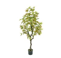 Bonsaï en érable vert d'automne artificiel au design moderne pour l'automne Halloween Pâques Décoration pour l'extérieur Arrangements saisonniers