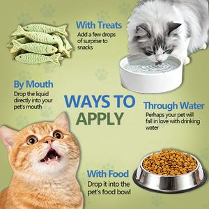 Complément alimentaire pour chiens et chats No Poo Drops pour arrêter de manger les excréments, avec probiotiques, poudre de citrouille, enzymes, fructo-oligosaccharides - Product Image 4