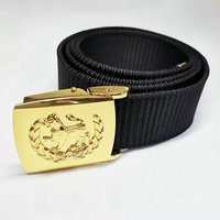 Ceinture en toile de nylon avec logo Lion doré de haute qualité avec boucle de couleur dorée pour le cambodge