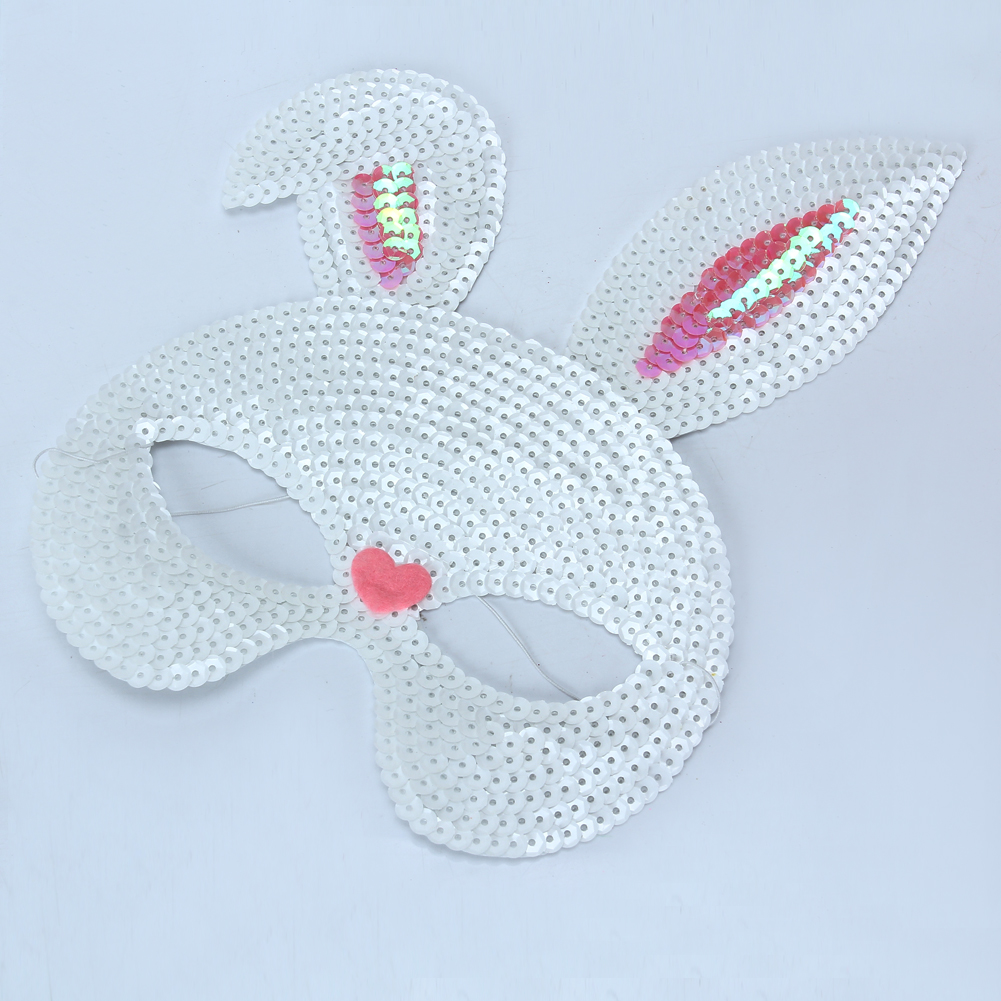 派对面具亮片兔子面具可爱的兔子复活节化妆舞会派对角色扮演服装道具