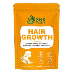 Increase Hair Thickness Hair Growth Gummies Vitamin A Follicle Nourishing Hair Care Dietary <b>Supplement</b> Gummies - Product Image 1