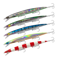 Leurre Minnow Wobbler Allongé Réaliste 170mm 25g en ABS, Coulant pour la Pêche en Eau Salée, Rivière, Lac, OEM