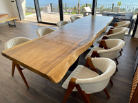 Mobilier moderne Noyer d'Amérique du Sud Forme naturelle Dessus de table Bord vivant Dalle de bois Table de salle à manger
