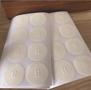 Etiqueta Adhesiva 3D con Logotipo en Papel Ecológico <span class=keywords><strong>Anso</strong></span>, Forma Ovalada con Relieve, Personalizable, Etiqueta de Sellado de Alta Gama - Product Image 1