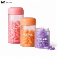 Conteneur à pilules en PET semi-transparent personnalisé de 80g, 100g, 120g, 150g, bouteille rechargeable pour l'emballage de capsules de vitamines