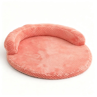 Lit et tapis pour animaux de compagnie, moderne, durable, en peluche solide, rond, confortable, doux, amovible et lavable, pour les grands chiens et les chats