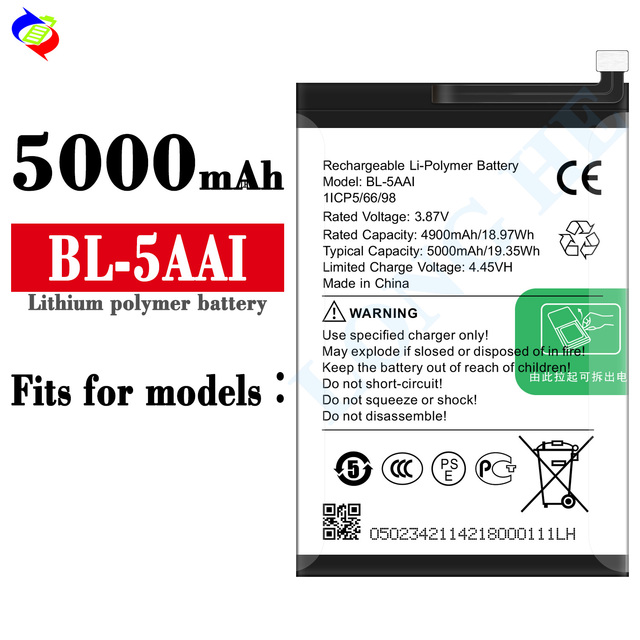 Rechargeable Battery 5000mAh BL-5AAI Battery for Itel Mobile Phone Batteries
