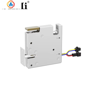 Cerradura electromagnética inteligente sin llave XG7580 con palanca de liberación de emergencia frontal, cilindros de cerradura, DC12V 24W 2A, tensión de tracción de 80-100KG - Product Image 1