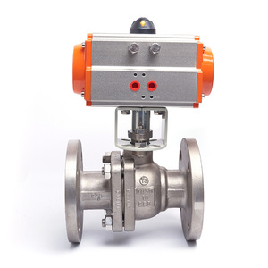 Válvula de Bola de Brida de Acero Inoxidable Neumática Dongqi, Válvula de Regulación de Cierre de Alta Temperatura a Prueba de Explosiones de Vapor 304 - Product Image 2