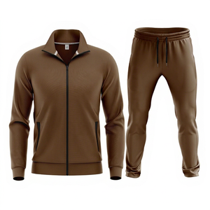 Ensembles de sport athlétiques légers 2 pièces personnalisés pour hommes – Tenues décontractées unies pour adultes – Vêtements de sport pour l'entraînement et la course à pied - Product Image 1