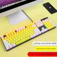 Clavier mécanique de jeu Lvkidron avec rétroéclairage RGB, 104 touches, fonction anti-ghosting, connectivité USB, performances améliorées