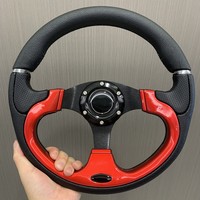 Volant de course universel 13 pouces en aluminium et PU pour voiture et jeux vidéo, idéal pour le drift - Vente en gros usine