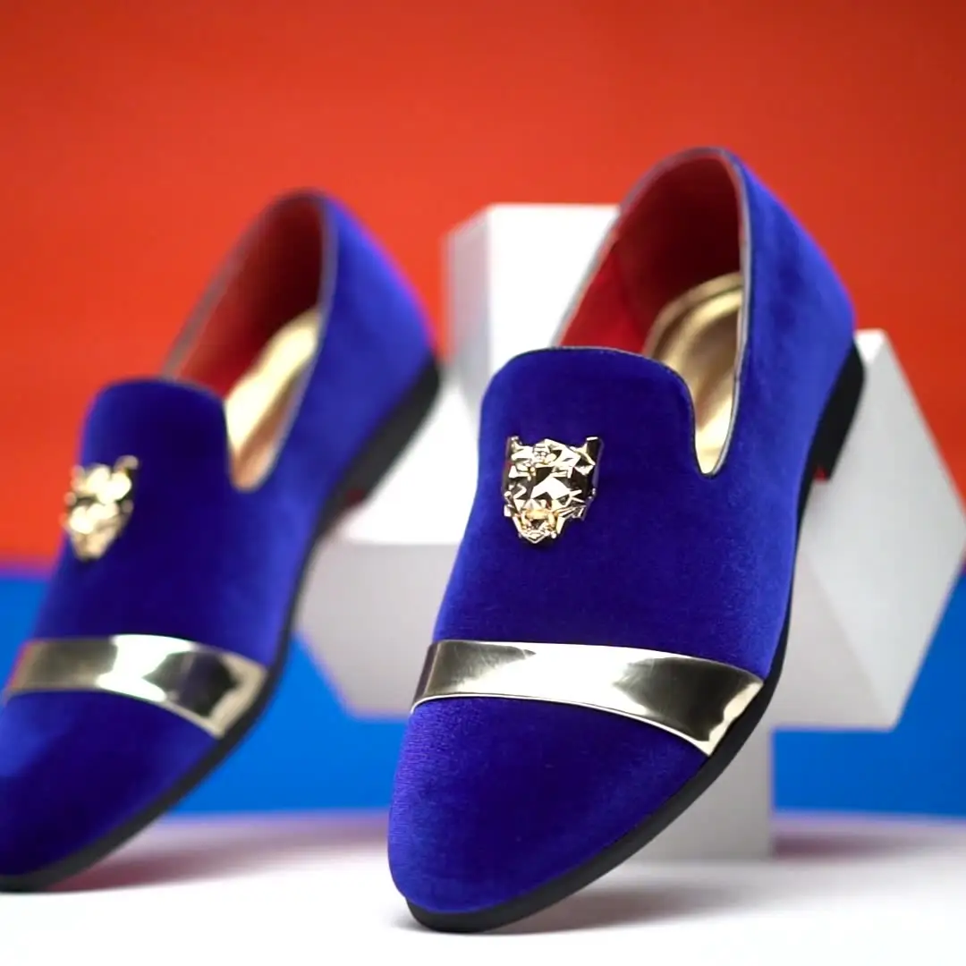 Blue Color Fashion Design Men Casual Leisure Shoes Loafers Shoes for Men Luxury