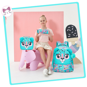 Zaini con Animali Carini BunnyFly per Ragazze, <span class=keywords><strong>Borsa</strong></span> Scuola con Porta Pranzo e Astuccio per Studenti delle Elementari e Prescolari, Zaino per Bambini - Product Image 4