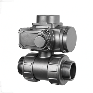 Vanne à bille électrique COVNA PVC UPVC Ip68 3 pouces Dn80 4 pouces, vanne motorisée pour air, gaz, liquide, eau, pour l'industrie alimentaire, produits chimiques - Product Image 1