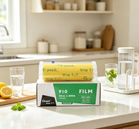 Film étirable en PVC de qualité alimentaire pour l'emballage alimentaire, transparent, longueur 10-2000 m, rouleau jumbo personnalisé