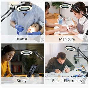 Factory Direct Sales Magnifier 5x Light Adjustable Foldable Swing Arm Creative Usb LED 5V Desk <strong>Lamp</strong> 10 Steps Dimming 3 CCT - Product Image 3