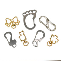 Pabrikan Desain Khusus Carabiner Baja Tahan Karat Bentuk Khusus Gaya Y2K Gantungan Kunci Gaya Ins Pengait Logam Aksesori DIY Logo Kustom
