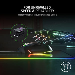 Razer Basilisk V3 Ratón ergonómico personalizable para juegos 26K DPI Sensor óptico 11 Botones programables Rueda inclinable HyperScroll - Product Image 6