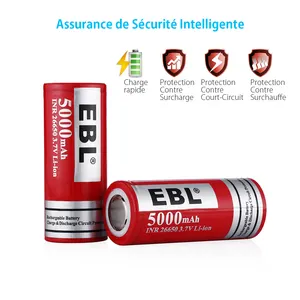 EBL3.7v充電式バッテリーパック5000mAh充電式リチウムイオンバッテリー