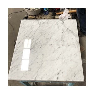Juego de mesa de comedor de corte a tamaño, muebles de restaurante, mesa de centro de mármol de Carrara blanco de corte personalizado, tapas de piedra - Product Image 2